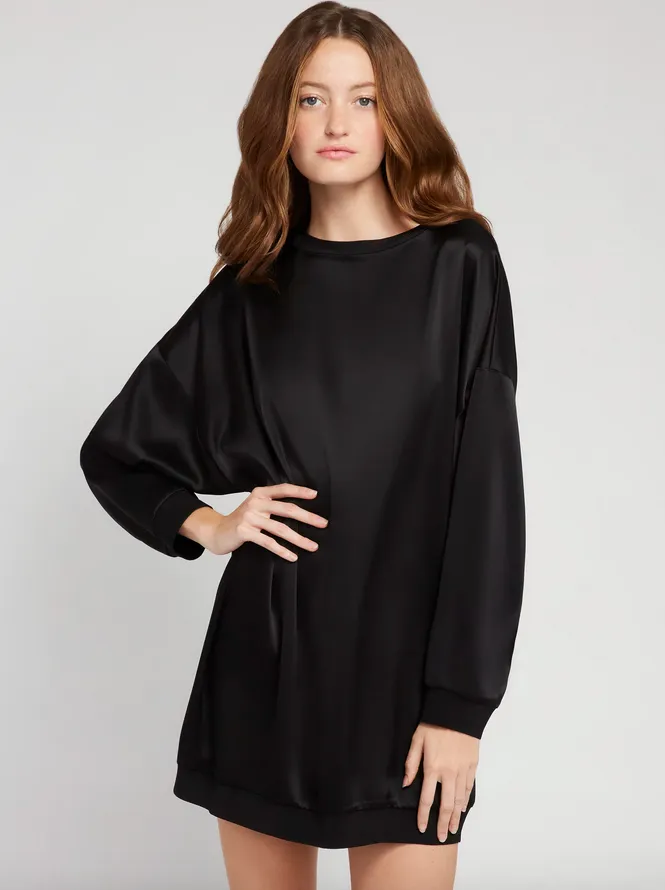 Alice   Olivia - Drea Crew Neck Slouchy Sweatshirt Dress