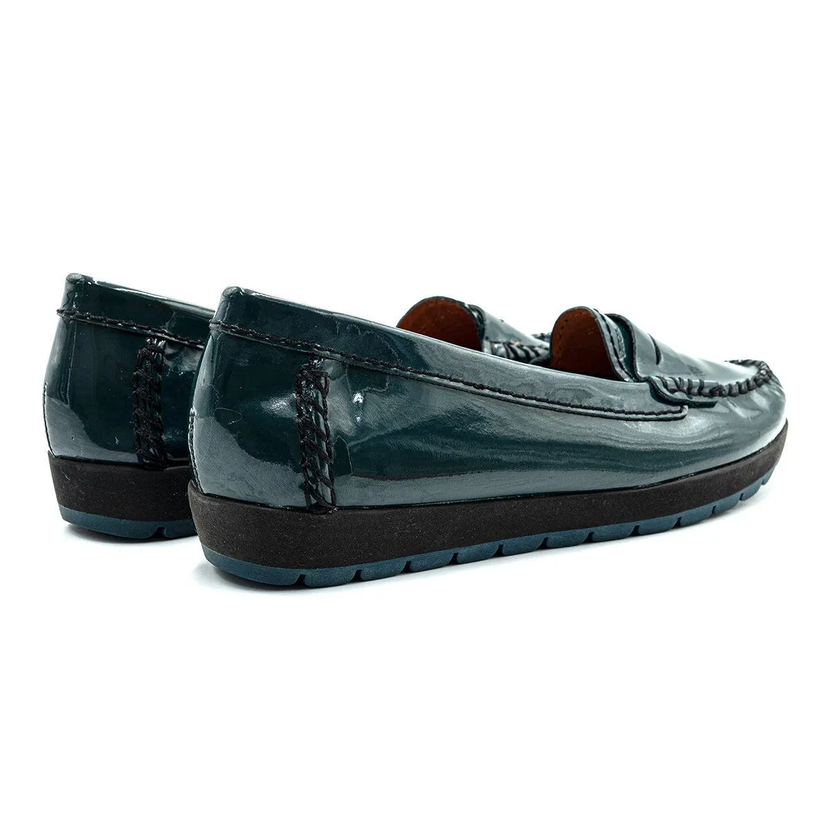 Geox Reprisa Formal Loafers Leather Green Colour For Women