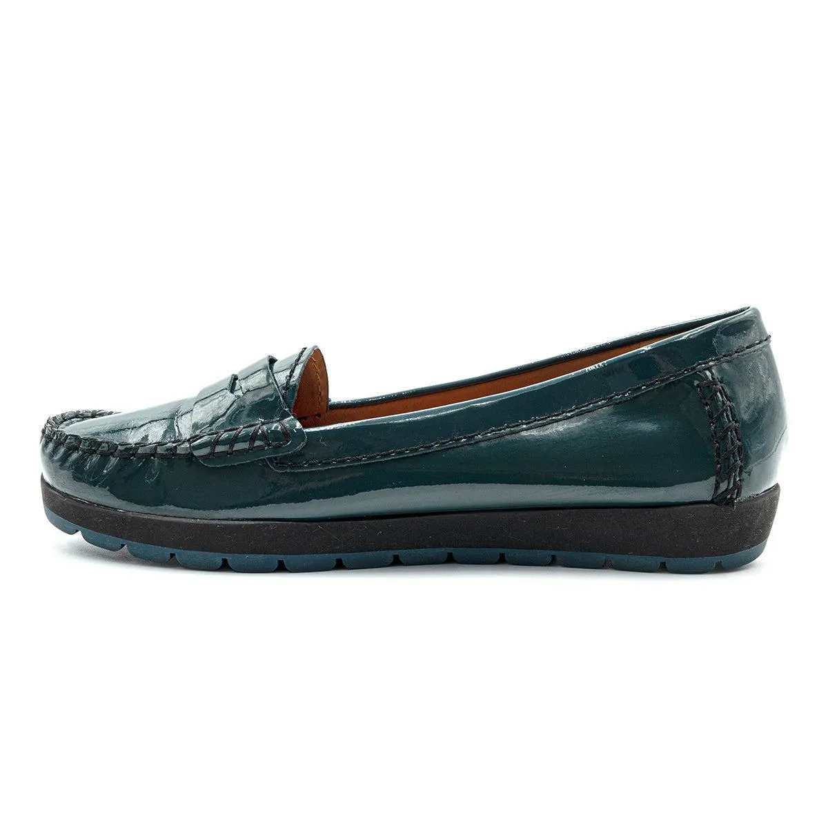 Geox Reprisa Formal Loafers Leather Green Colour For Women