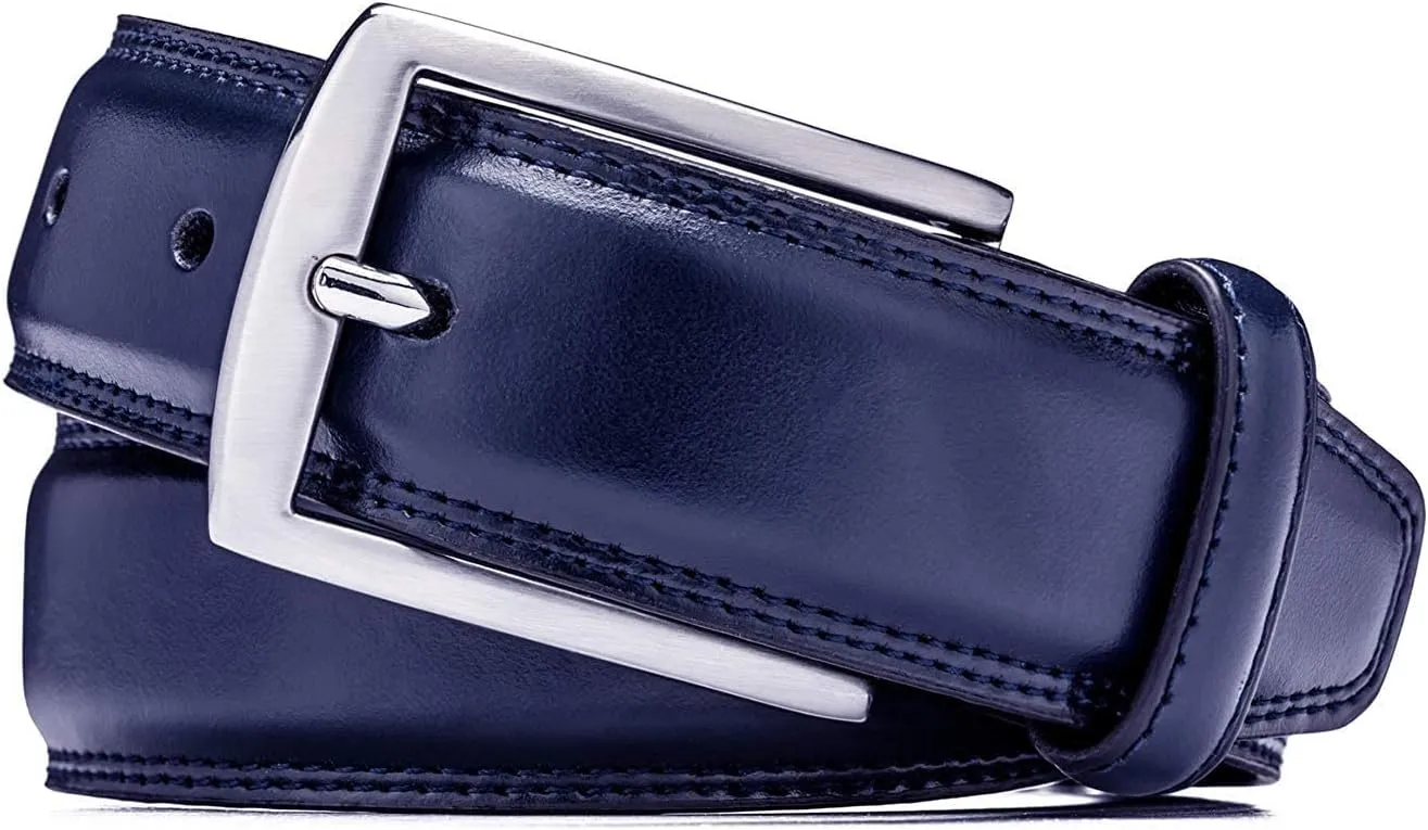 KM Legend Mens Genuine Leather Dress - Classic & Fashion For Work Business And Casual Belt