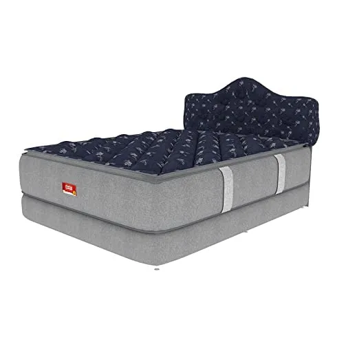 SLEEPSPA by COIRFIT Euphoria Normal Top 6 Inch Single Size Bonnell Spring Mattress with 6 Year Warranty | Orthopedic Pro - Doctor Recommended | Pressure Relieving | PU Foam for Support (Blue,72X35X6)
