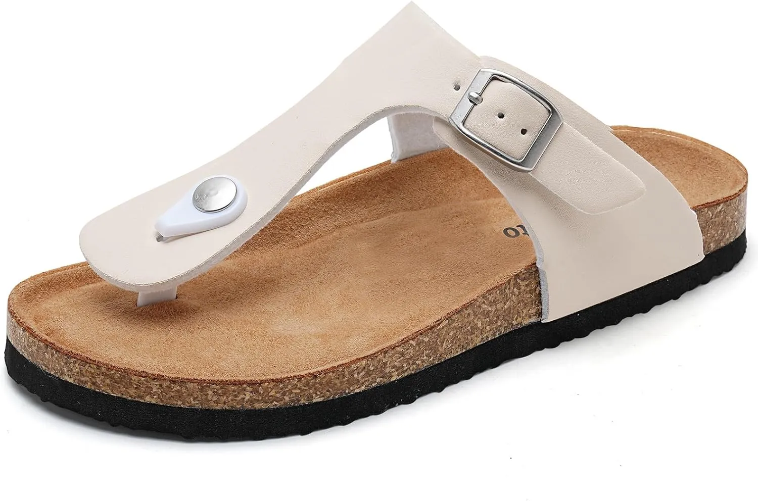 Torotto Boys Girls Flip Flops Comfortable Cork Footbed Thong Sandals with Adjustable Straps(Toddler/Little Kid/Big Kid)